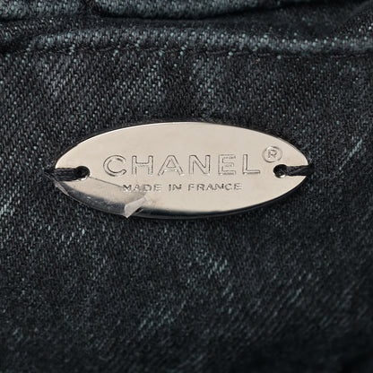 Chanel Washed Denim Quilted Small Denimpression Flap Blue Black 6 of 9