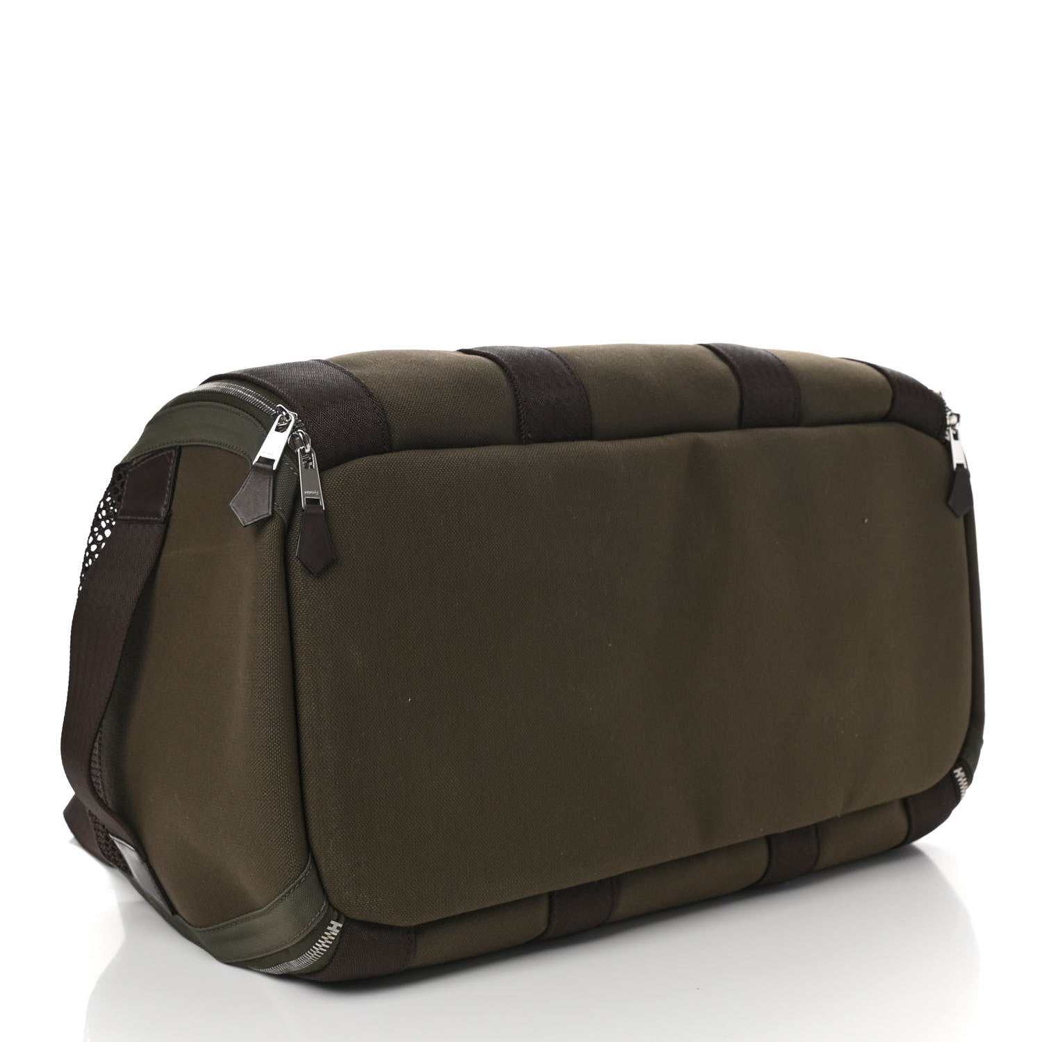 Hermes Fabric Carrying Dog Bag Kaki Feu 4 of 10