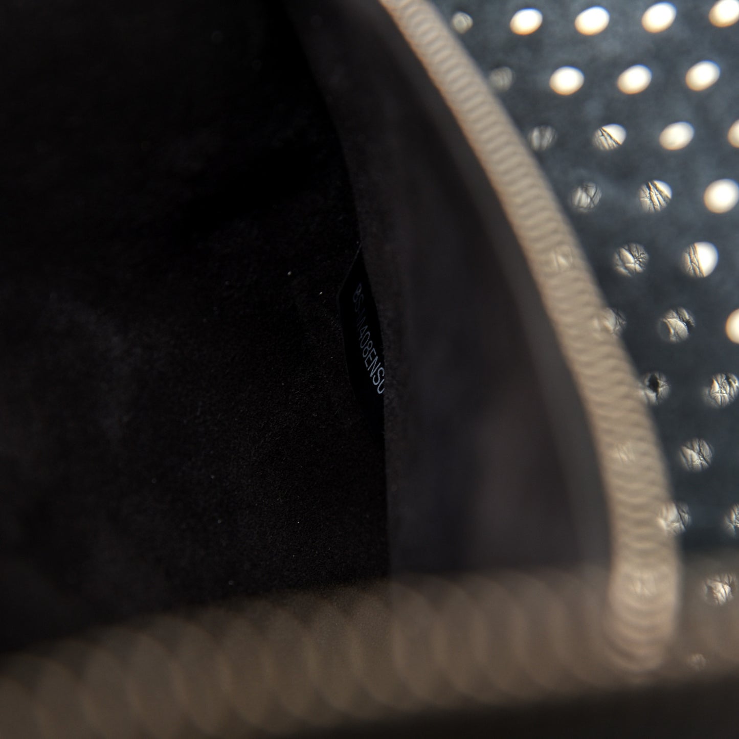 Calfskin Perforated Rockstud Large Travel Briefcase Black