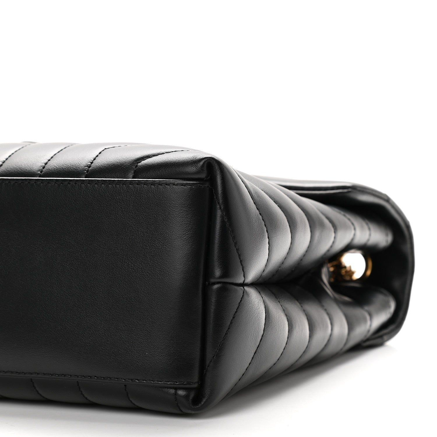 Saint Laurent Calfskin Y Quilted Monogram Medium Loulou Chain Satchel Black 8 of 9