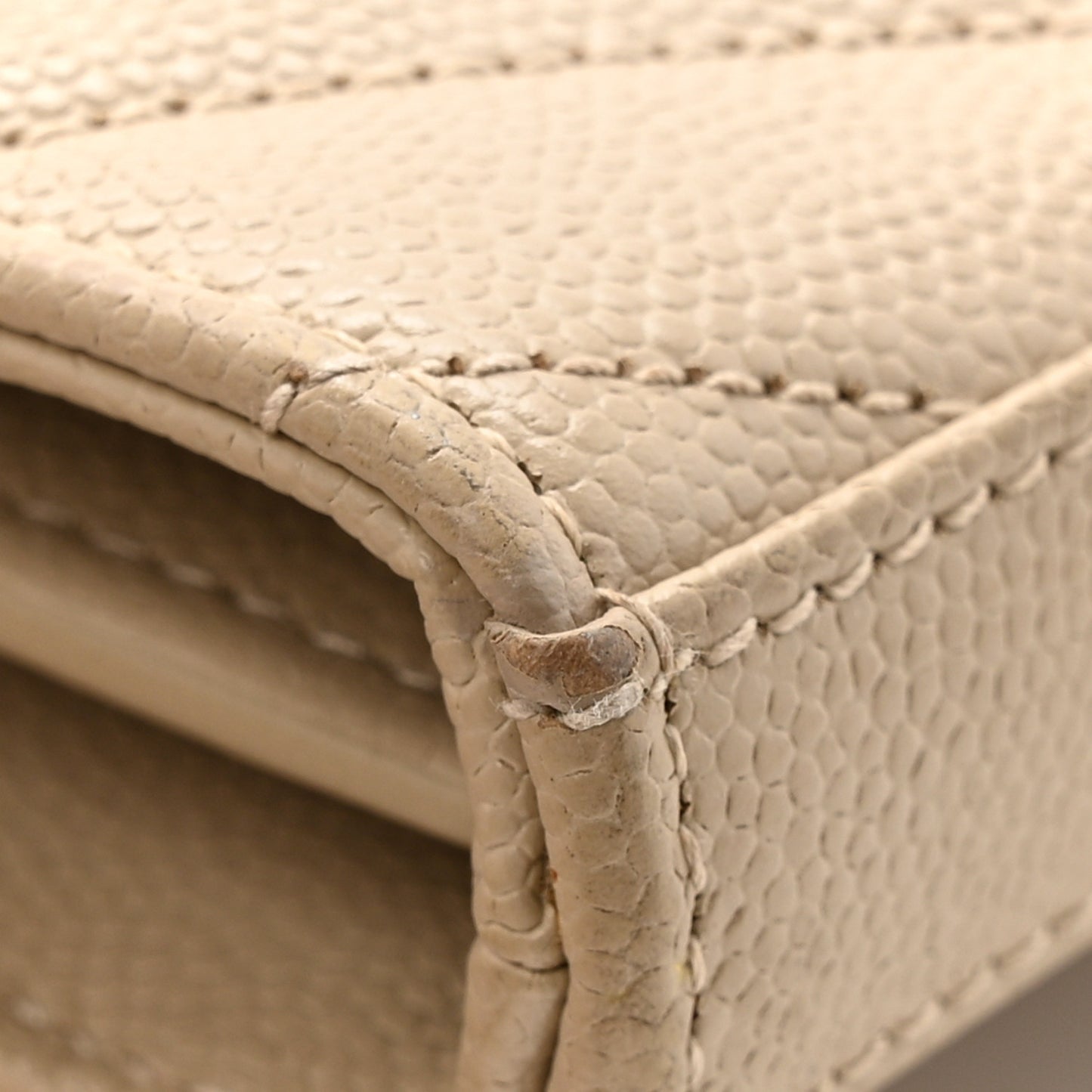 Grain De Poudre Matelasse Chevron Monogram Chain Wallet Dark Latte