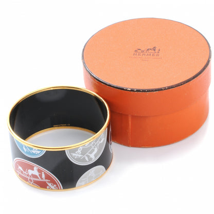 Hermes Enamel Printed Ex Libris Extra Wide Bracelet 65 3 of 7