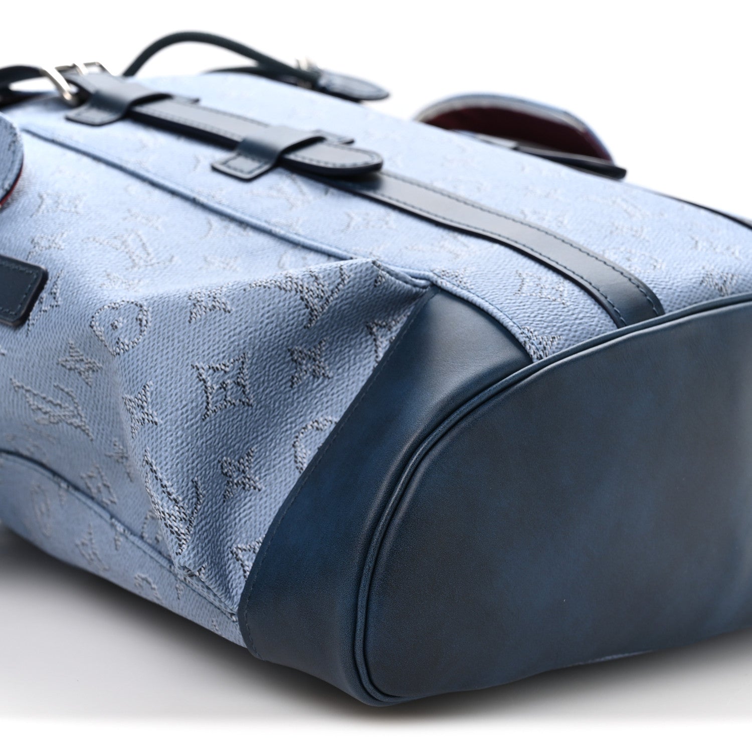 Louis Vuitton Monogram Heritage Christopher Backpack MM Blue 7 of 8