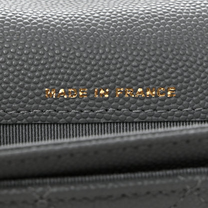 Chanel Caviar Quilted Flap Card Holder Wallet Dark Grey 7 of 9