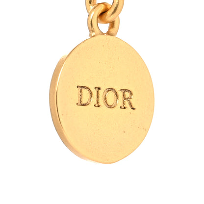 Christian Dior Metal Resin CD Logo Chain Choker Gold Raspberry 5 of 5