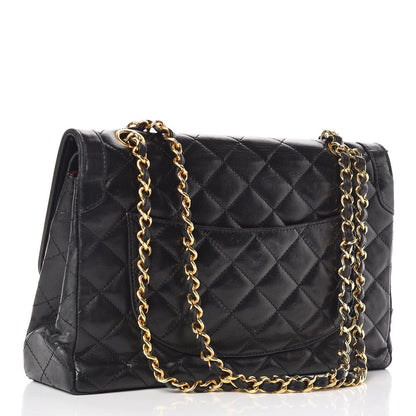 Chanel Lambskin Quilted Medium Double Flap Bag Black 3 of 13