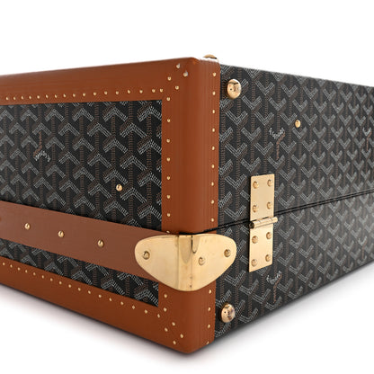 Goyard Goyardine Grand Hotel Trunk 55 Black Tan 7 of 11