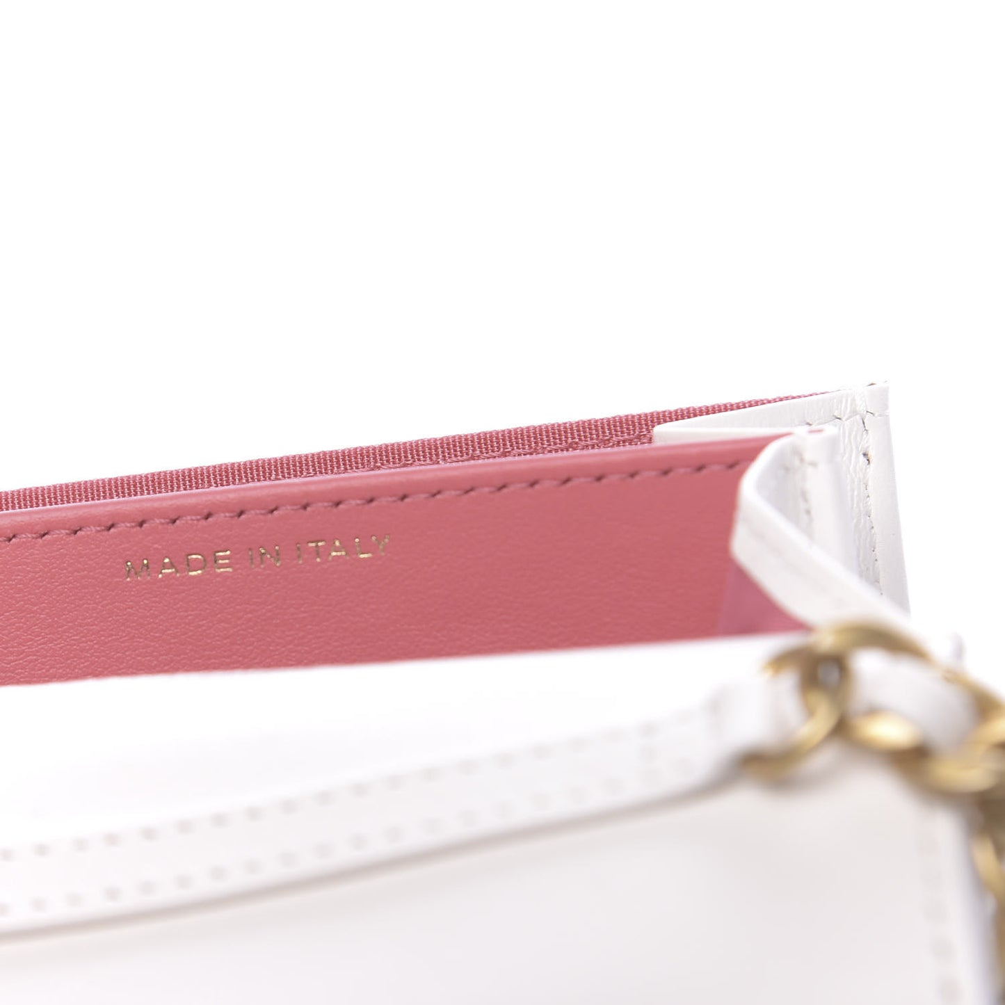 Lambskin Quilted 19 Flap Coin Purse With Chain White