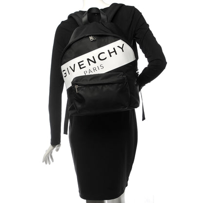 Givenchy Nylon Logo Urban Backpack Black White 2 of 8