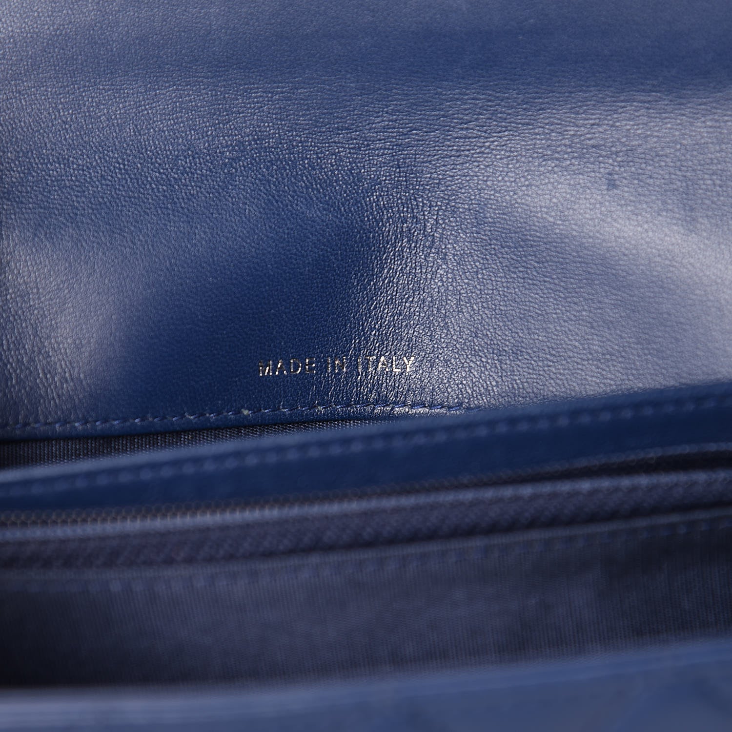 Chanel Lambskin Quilted Boy Wallet On Removable Chain WOC Navy Blue 11 of 13