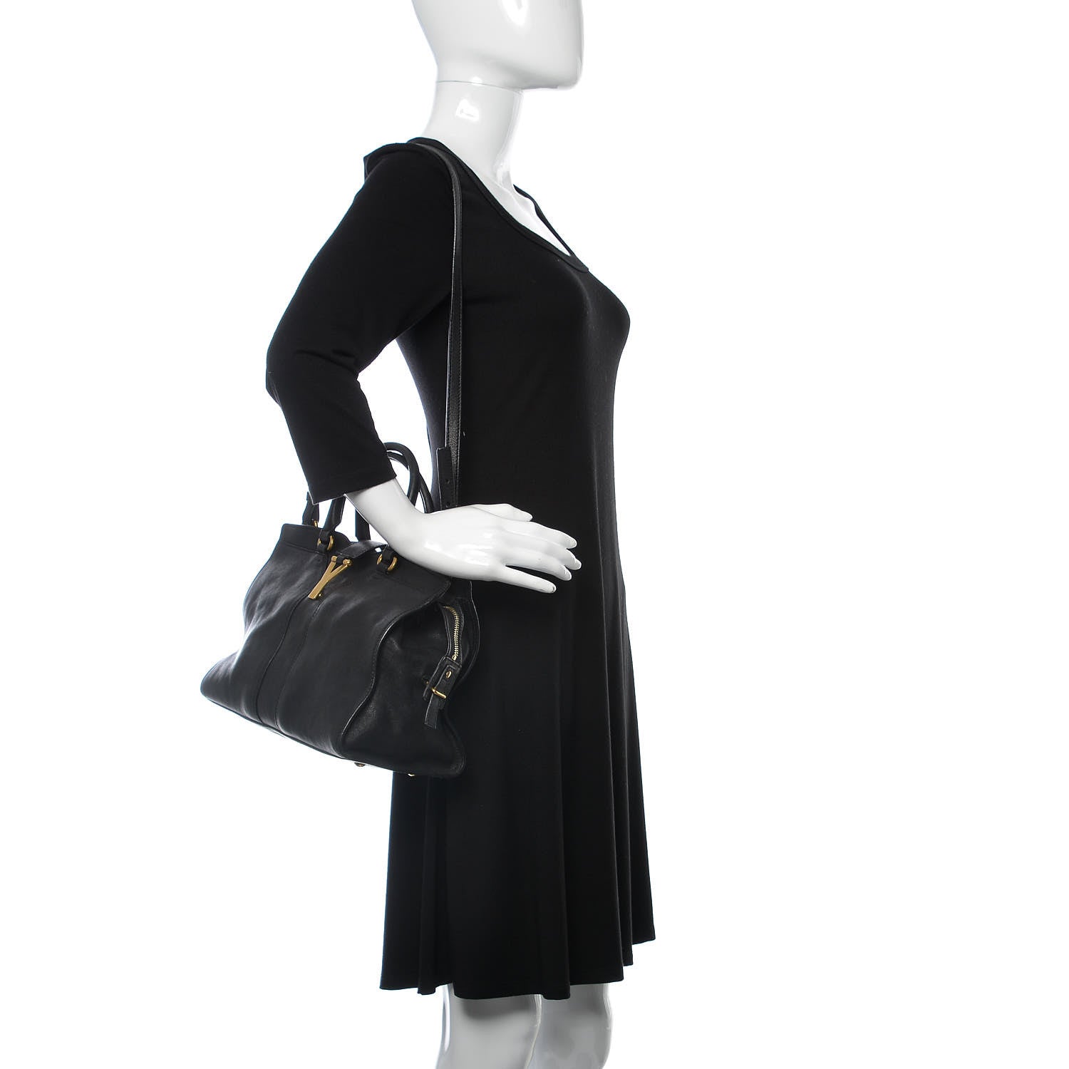 Saint Laurent Sheepskin Small Cabas ChYc Black 2 of 11