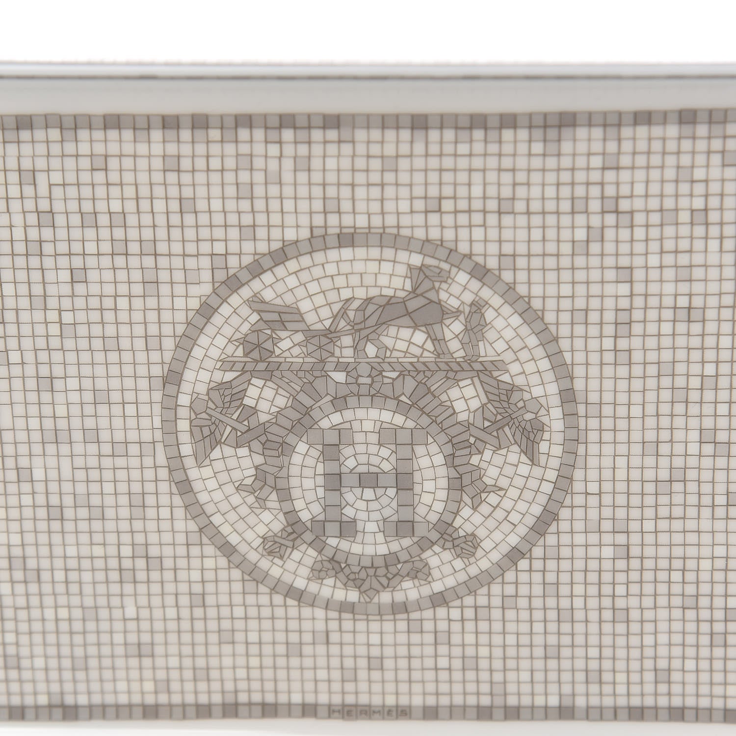 Hermes Porcelain Mosaique Au 24 Sushi Plate Platine 5 of 8