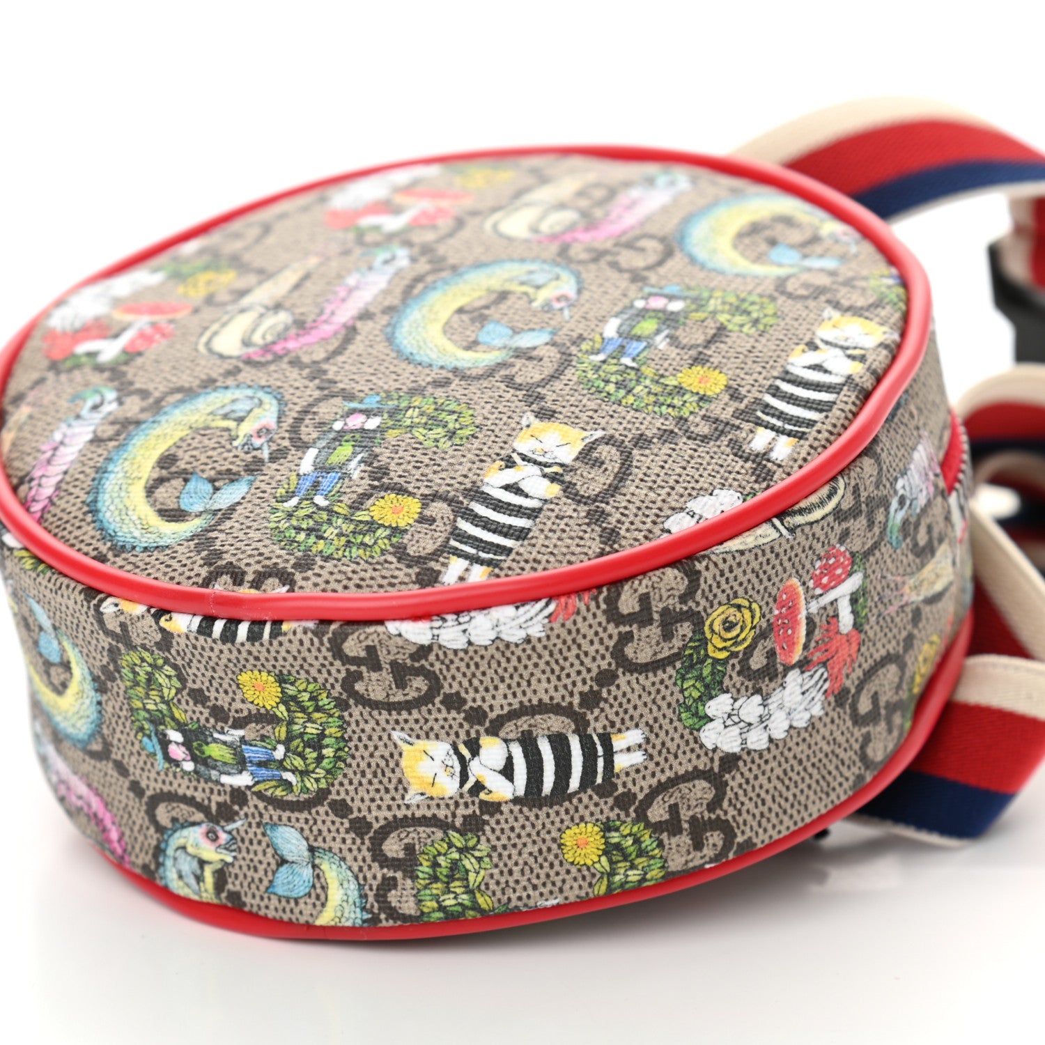 Gucci GG Supreme Monogram Web Childrens Print Round Belt Bag Multicolor 10 of 10