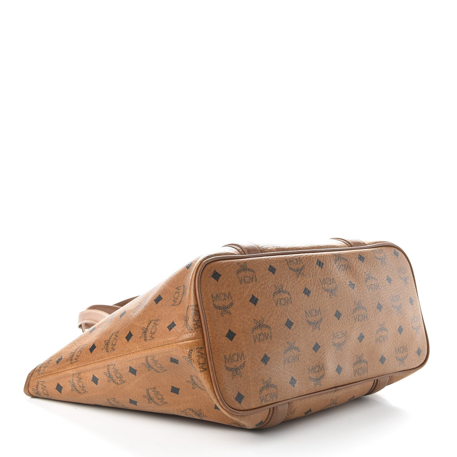 MCM Visetos Shopping Tote Cognac 4 of 10