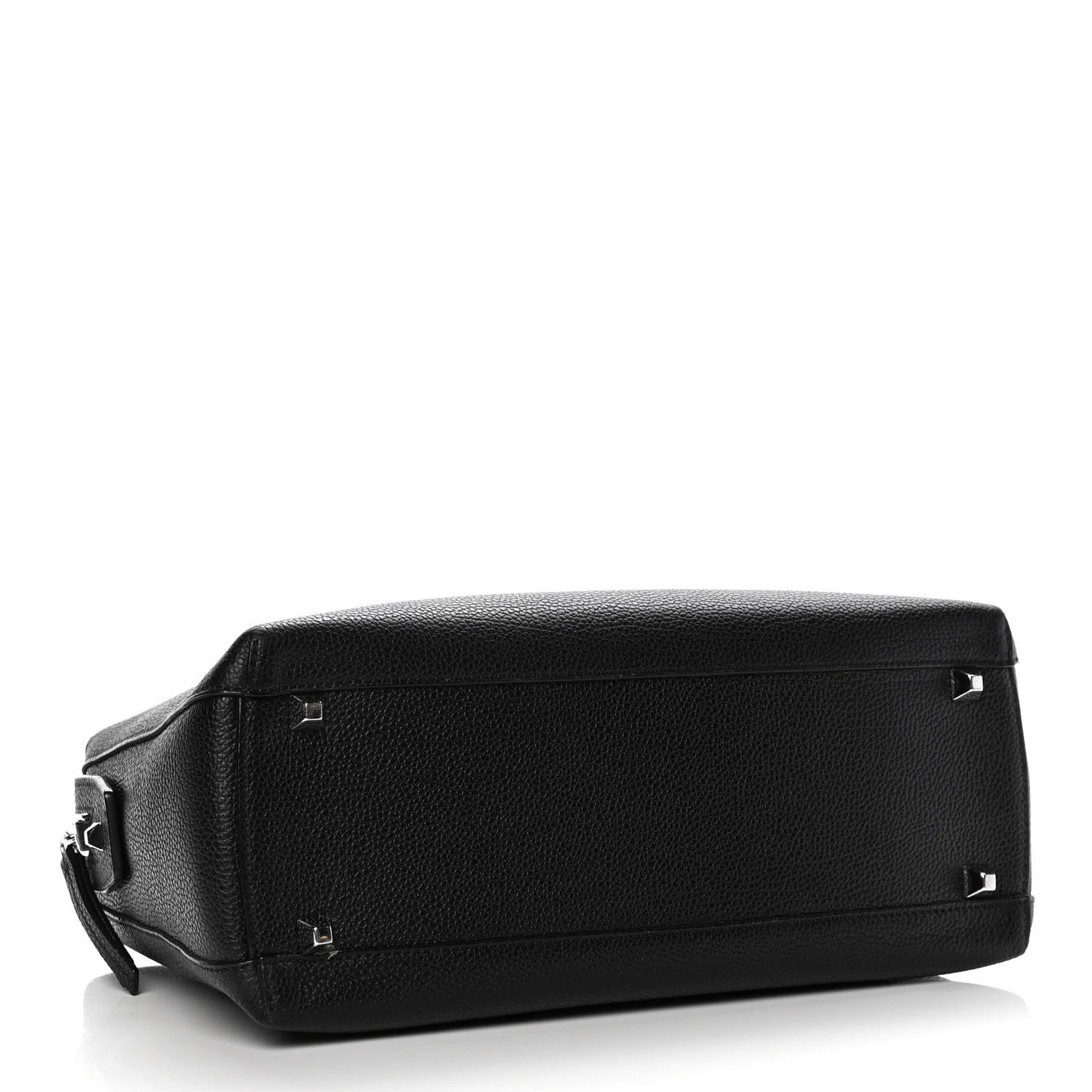 Grained Calfskin Large Ella Boston Black