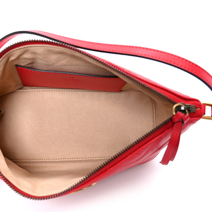 Gucci Calfskin Matelasse Chevron GG Marmont Sling Shoulder Bag Rosso 4 of 10