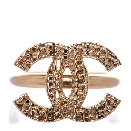 Chanel CC Logo Ring 6.25 Gold 1 of 4