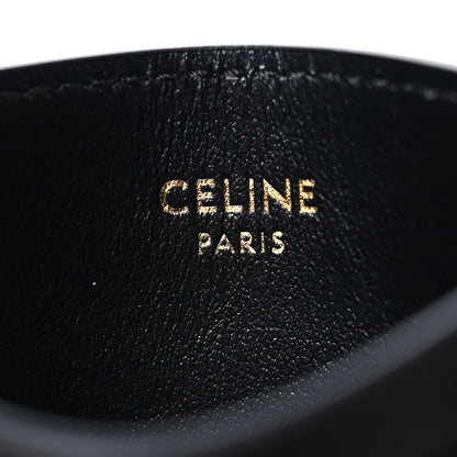 Celine Shiny Calfskin Triomphe Card Holder Black 6 of 7