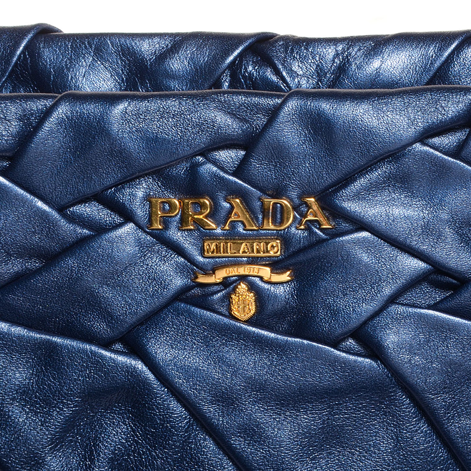 Prada Nappa Mordore Clutch Denim 9 of 9