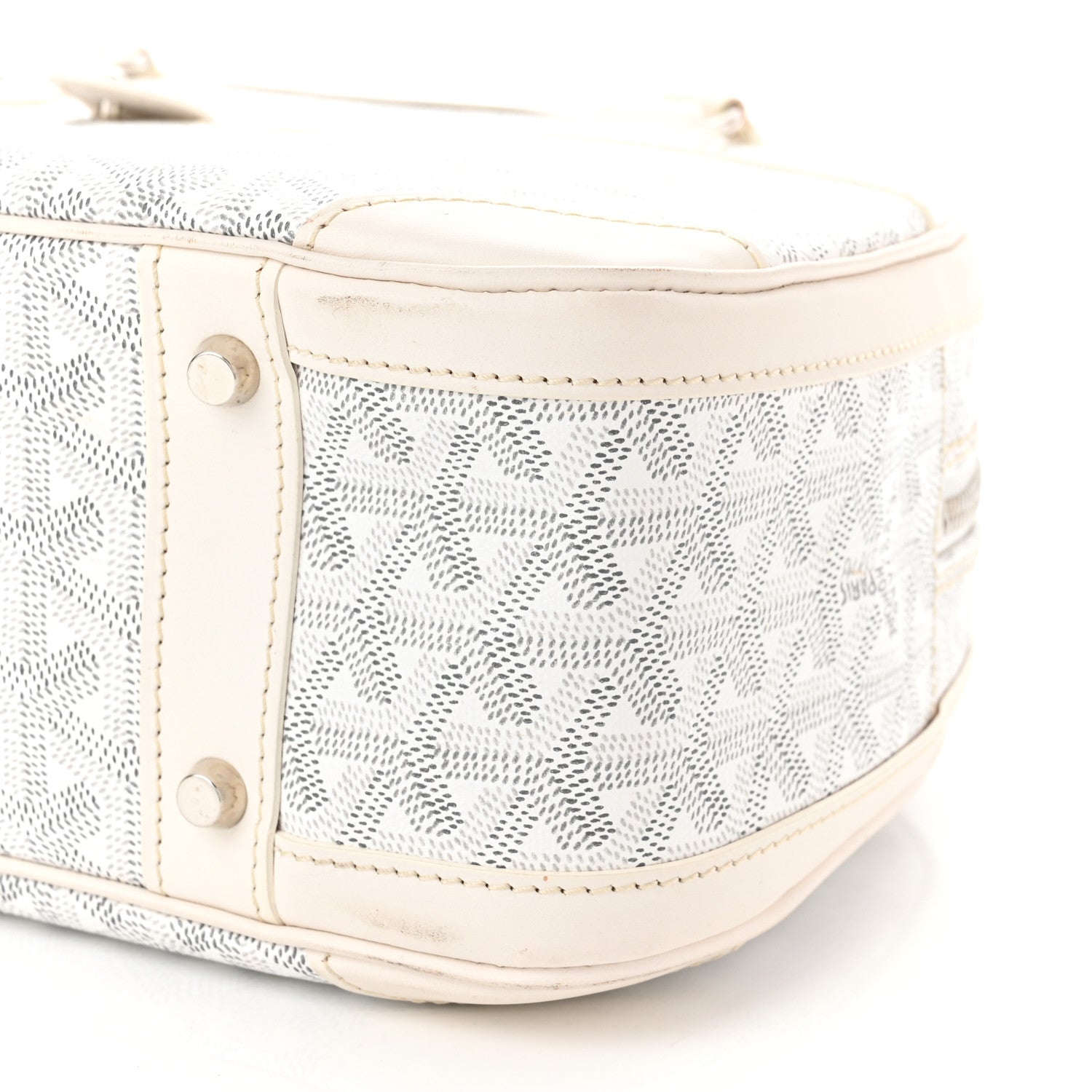 Goyard Goyardine Saint Jeanne MM Bowler White 9 of 10