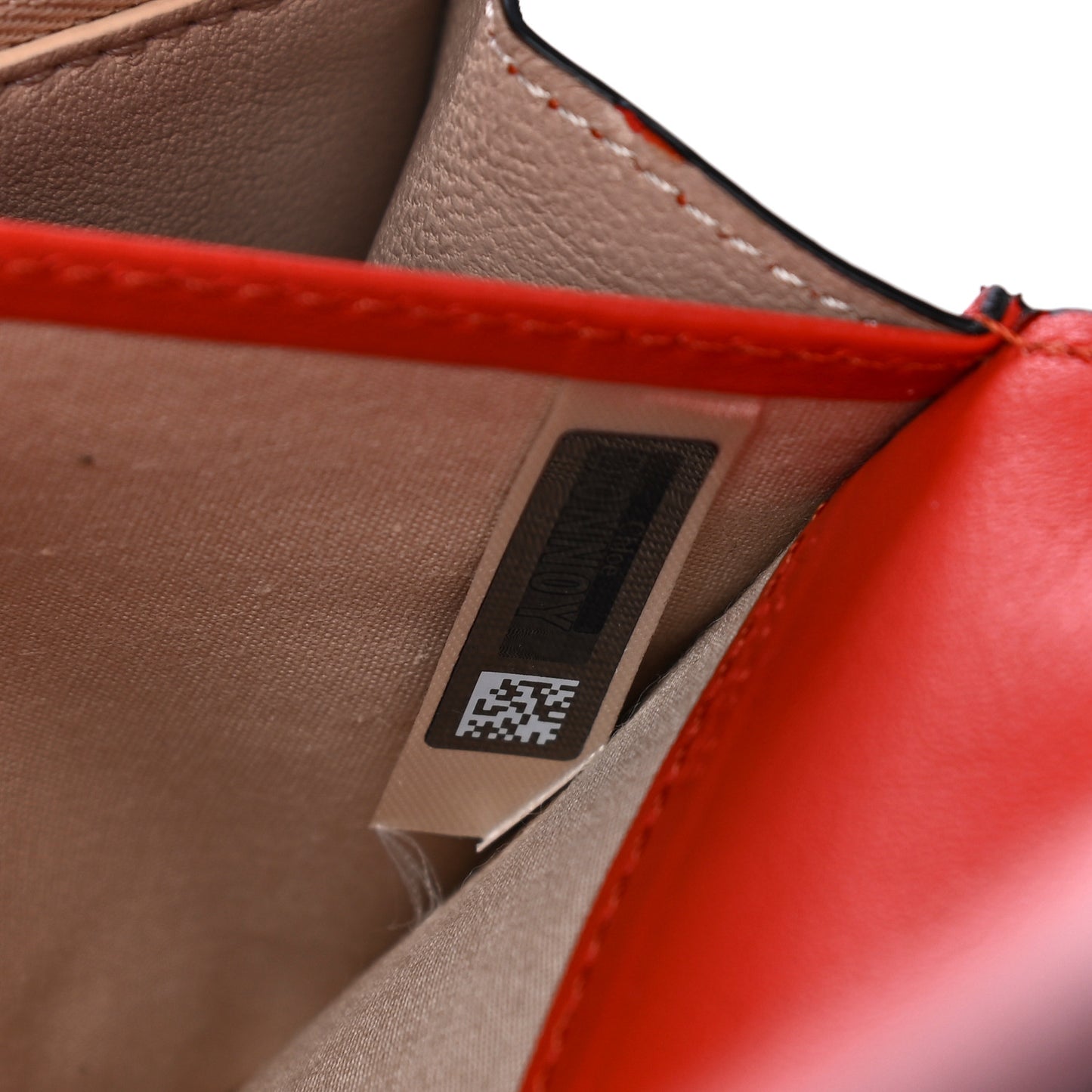 Calfskin Alphabet Long Wallet Orange Multicolor