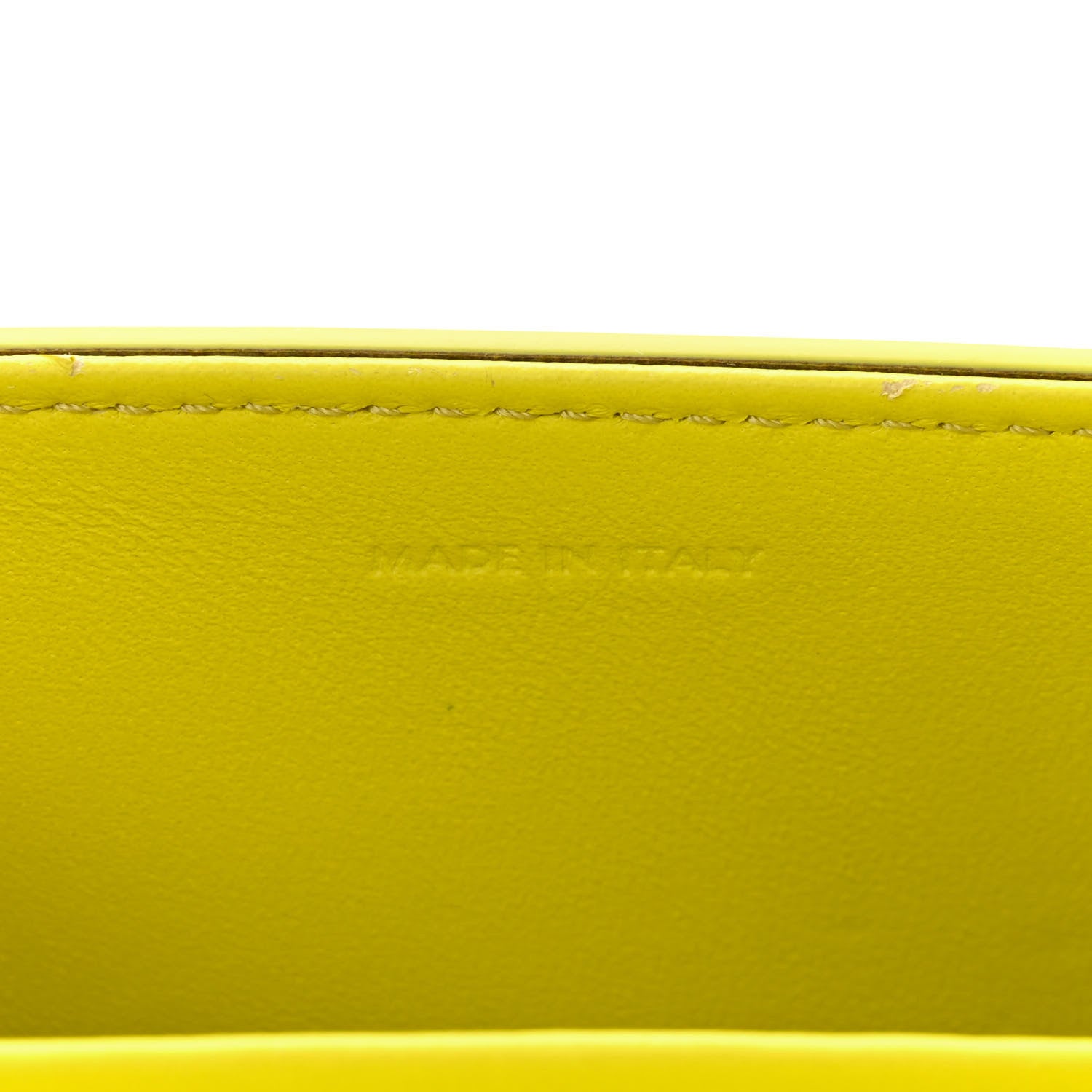 Celine Shiny Calfskin Cuir Triomphe Chain Shoulder Bag Anis 7 of 13