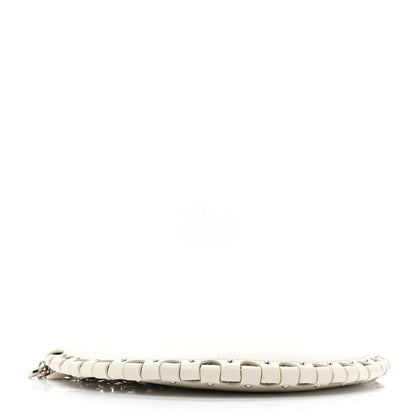 Alaia Lambskin Studded Chain Demi Lune Bag Ivory 4 of 8