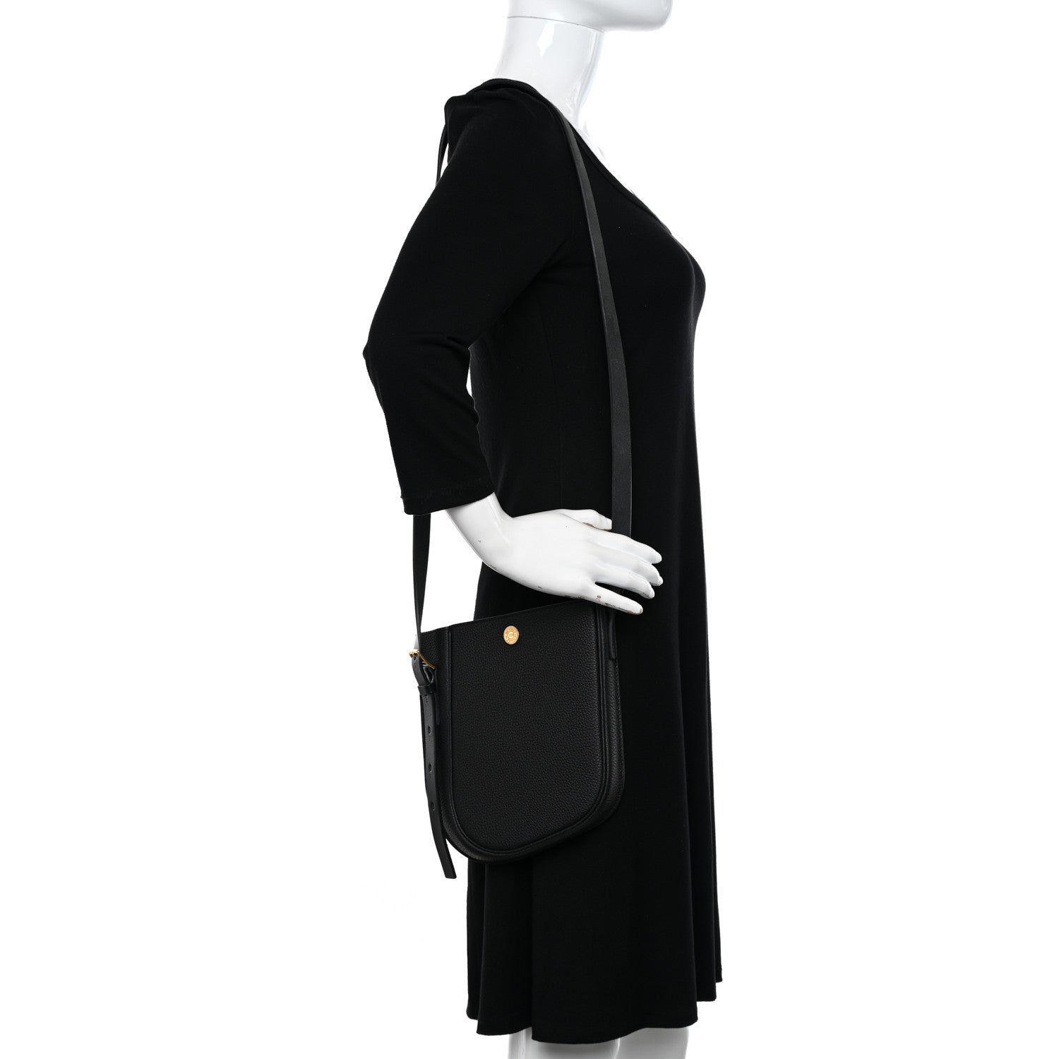 Hermes Togo Vache Hunter Perspective Cavaliere 21 Black 3 of 10