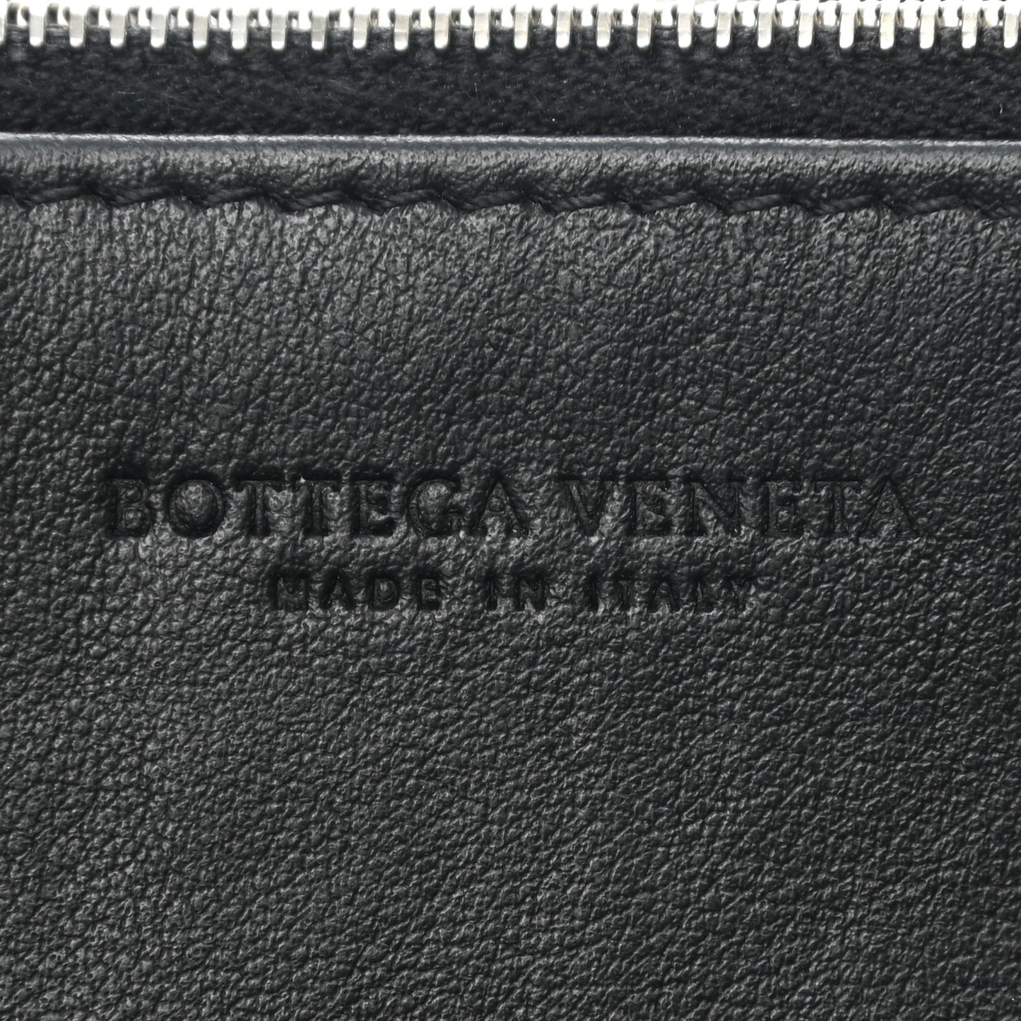 Nappa Maxi Intrecciato Zip Around Wallet Black