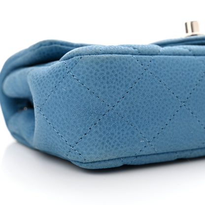 Chanel Iridescent Caviar Quilted Extra Mini Flap Light Blue 9 of 16