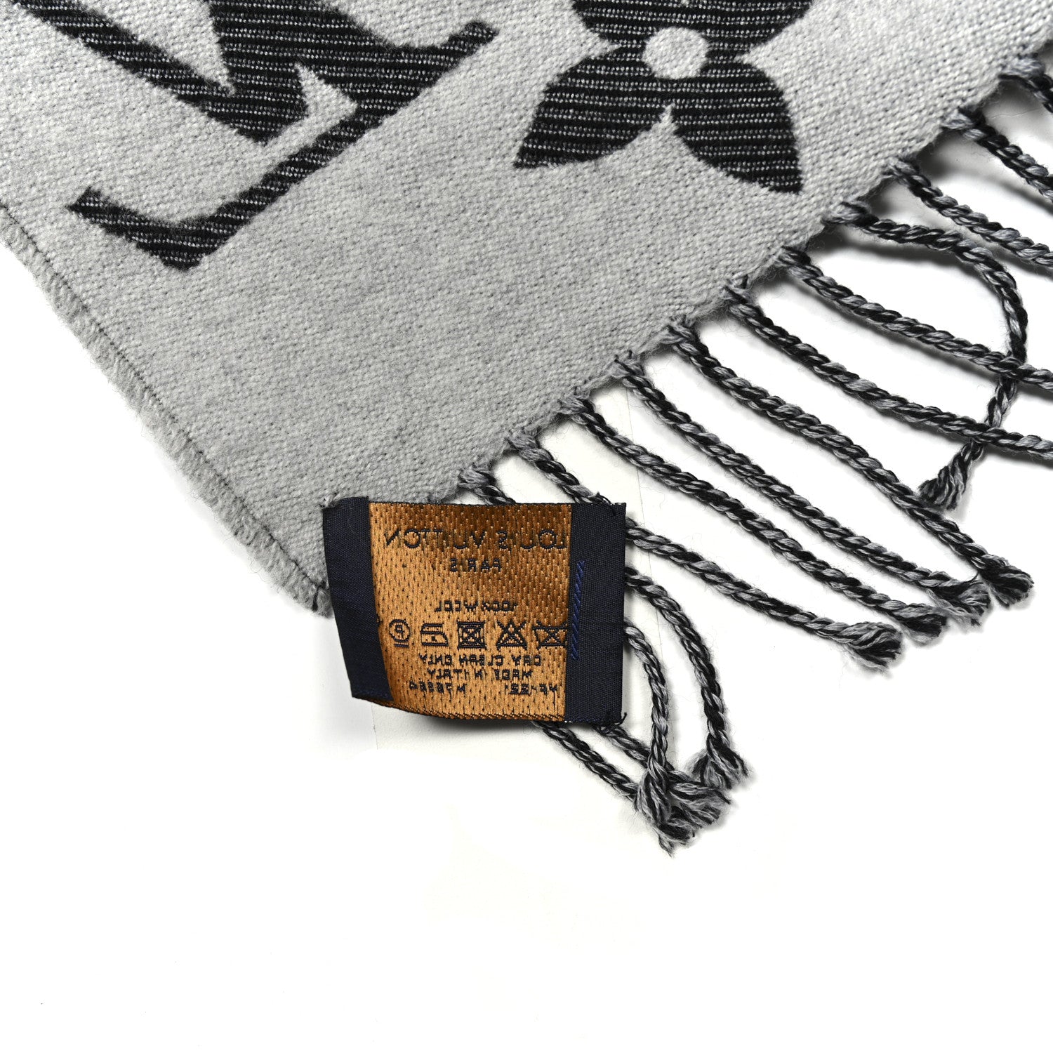 Louis Vuitton Wool Simply LV Scarf Black 3 of 3