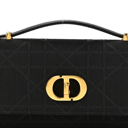 Christian Dior Technical Fabric Macrocannage Miss Caro Top Handle Pouch Black 8 of 10