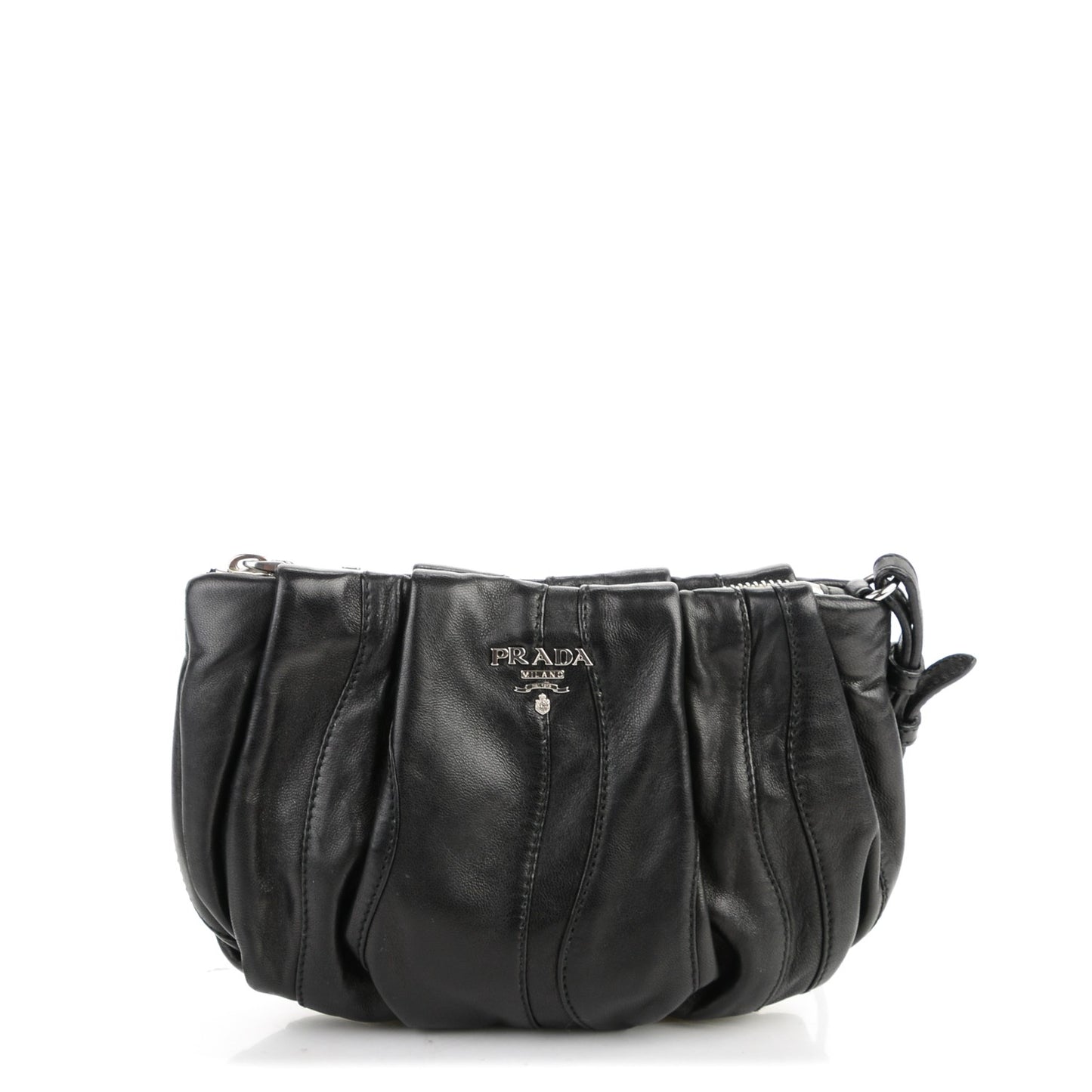 Nappa Mordore Wristlet Clutch Nero Black