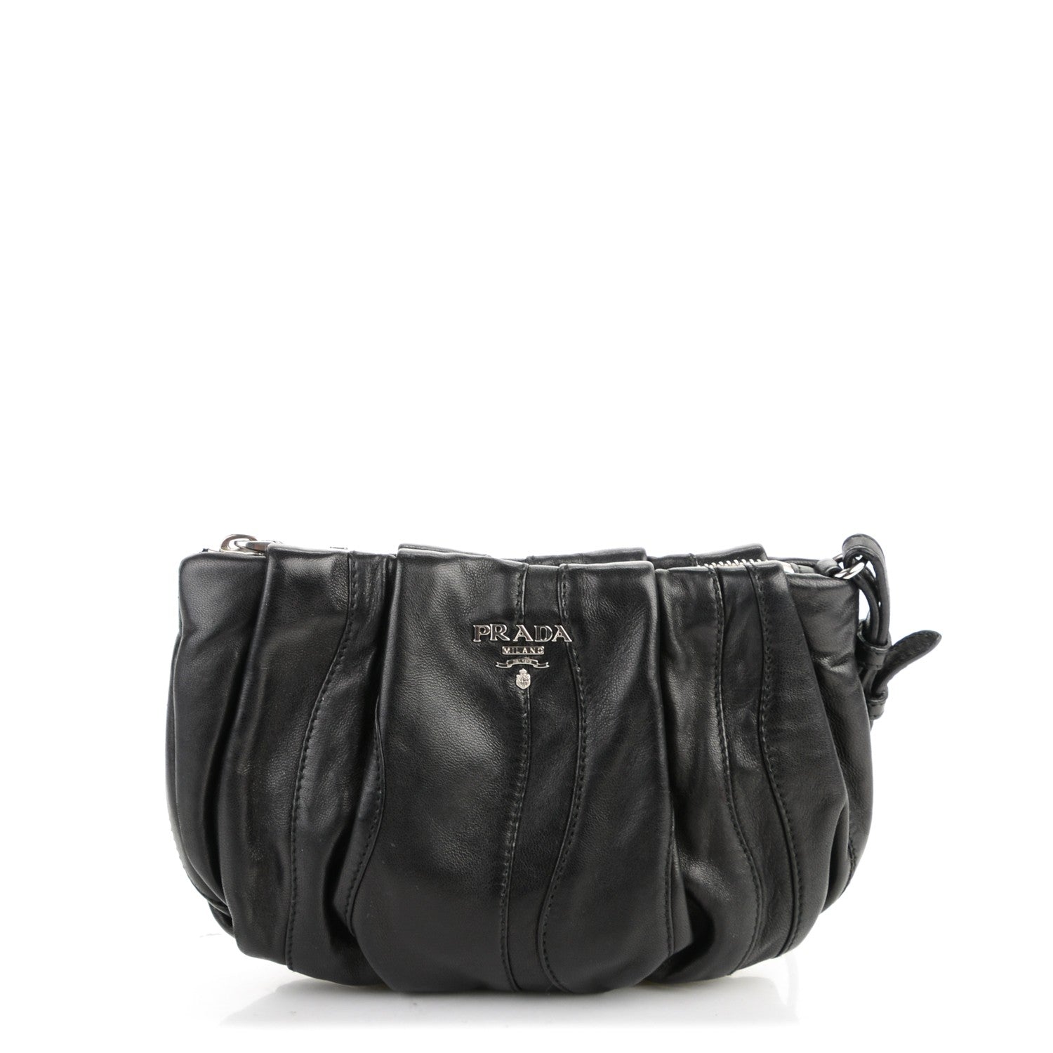 Prada Nappa Mordore Wristlet Clutch Nero Black 1 of 8