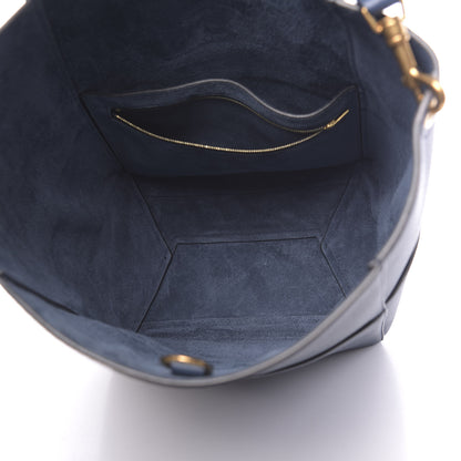 Celine Soft Grained Calfskin Sangle Bucket Bag Deep Blue 5 of 11