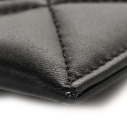Chanel Lambskin Quilted Chanel 19 Card Holder Black 10 of 10