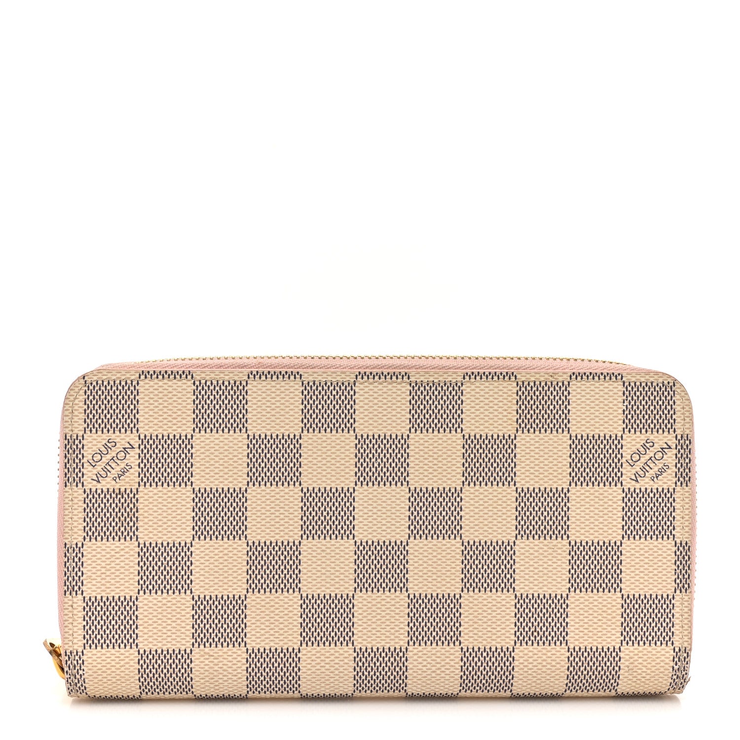Louis Vuitton Damier Azur Zippy Wallet Rose Ballerine 1631395 ...