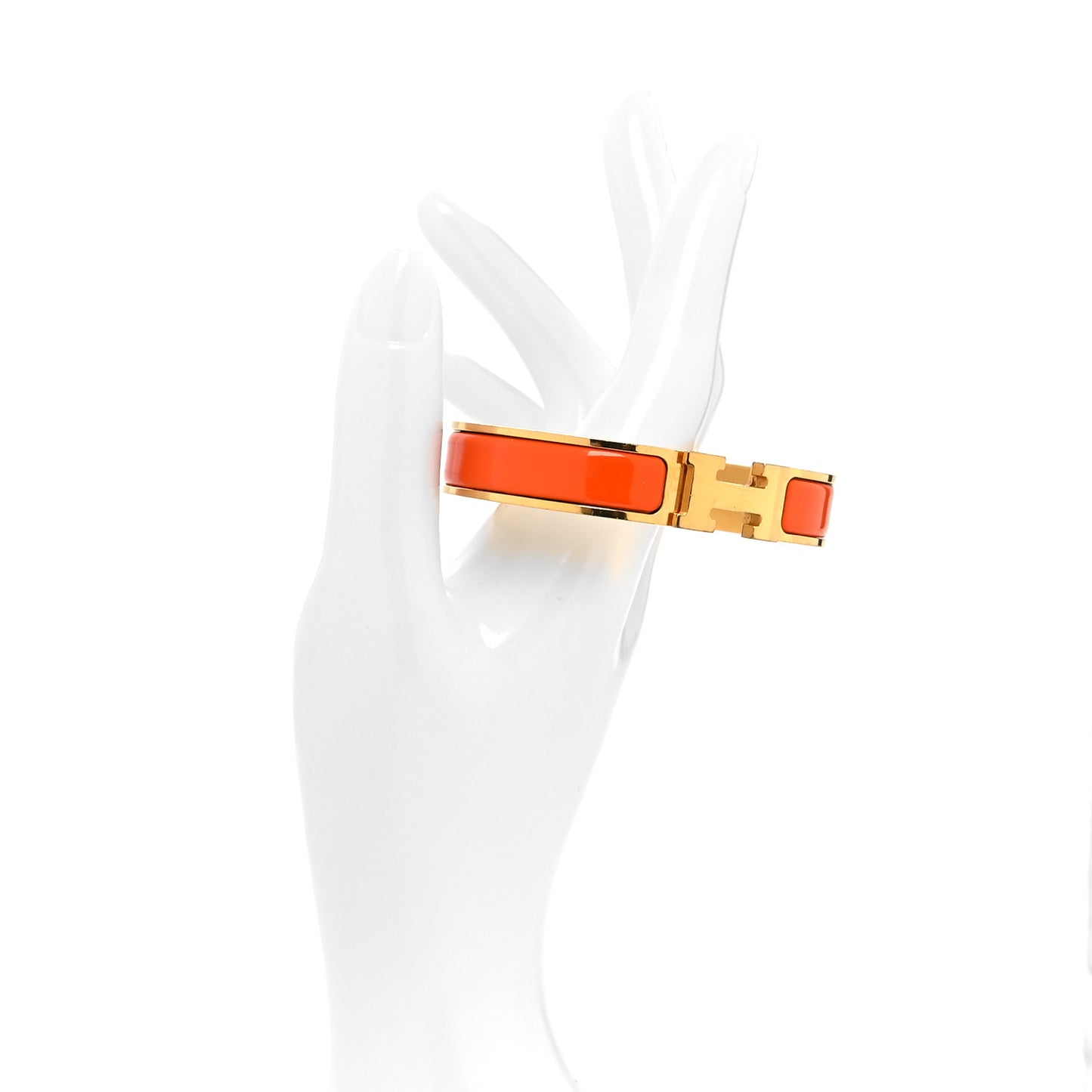 Enamel Narrow Clic Clac H Bracelet GM Orange