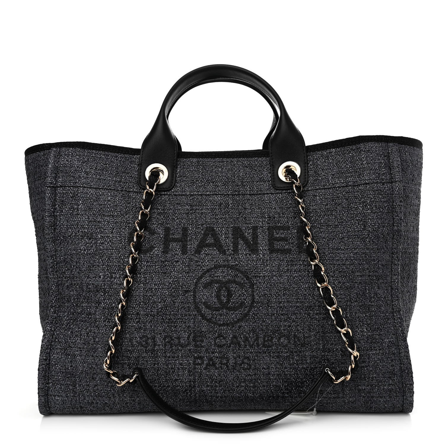 Chanel Lurex Boucle Medium Deauville Tote Black 1 of 10