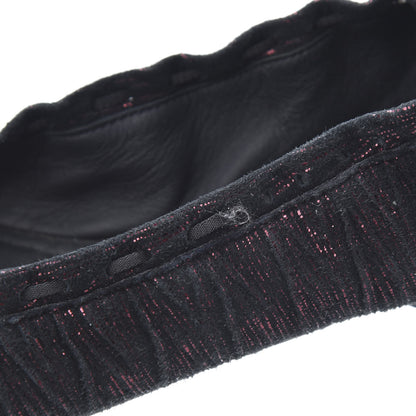 Chanel Metallic Suede CC Elastic Cap Toe Ballerina Flats 35.5 Pink Black 11 of 11