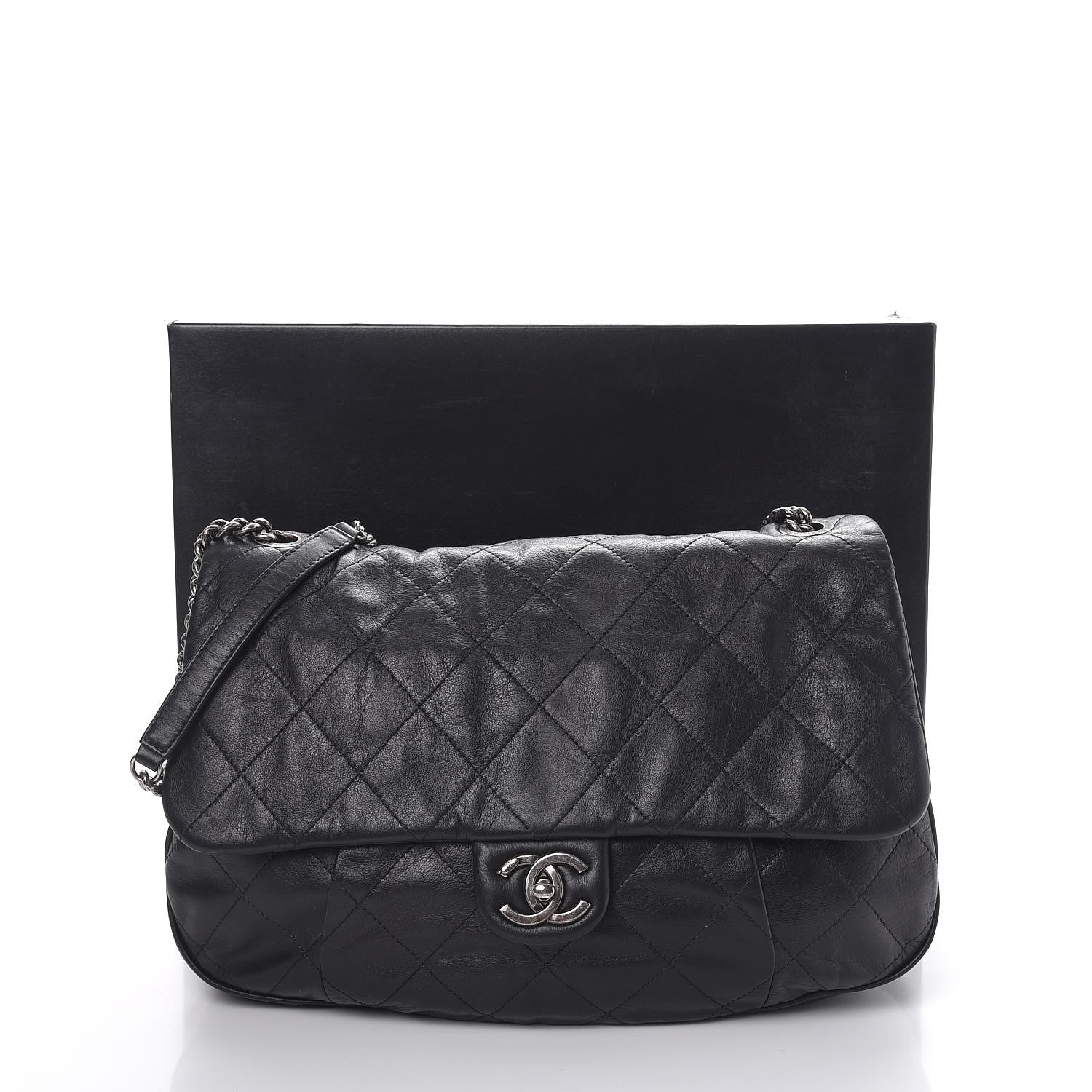 Chanel Calfskin Coco Pleats Flap Black 10 of 10