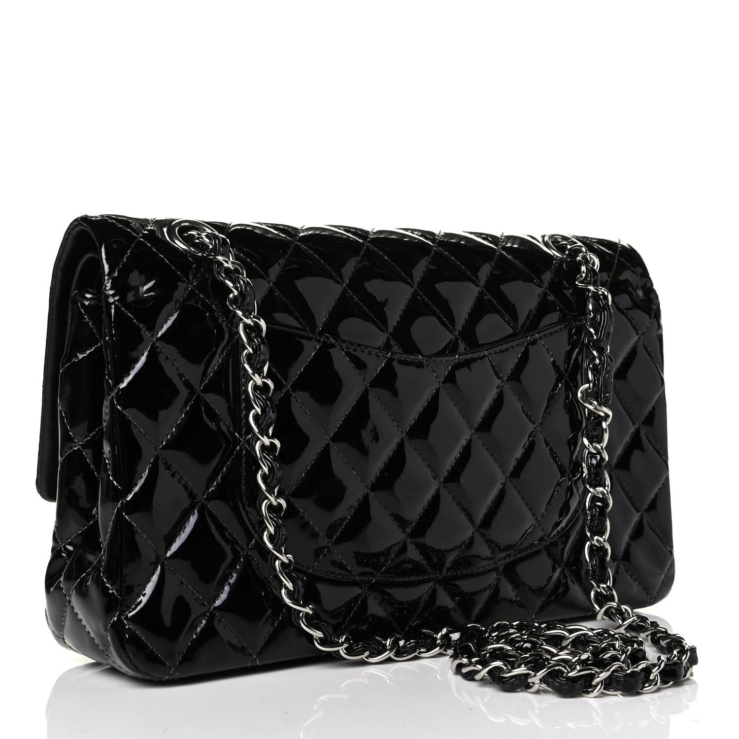 Chanel Patent Quilted Medium Double Flap Black 2 of 6