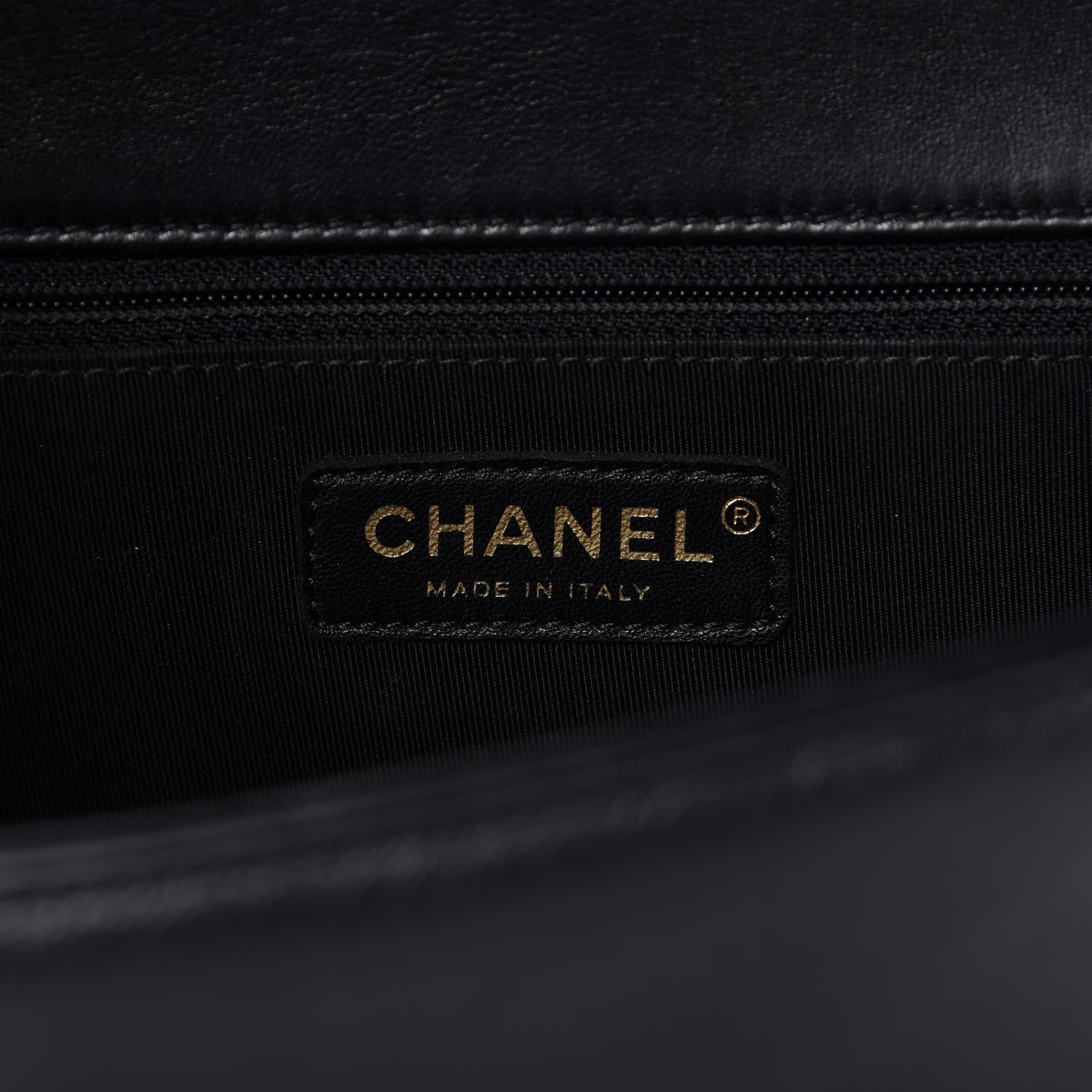 Chanel Lambskin Chevron Medium Boy Flap Black 8 of 10