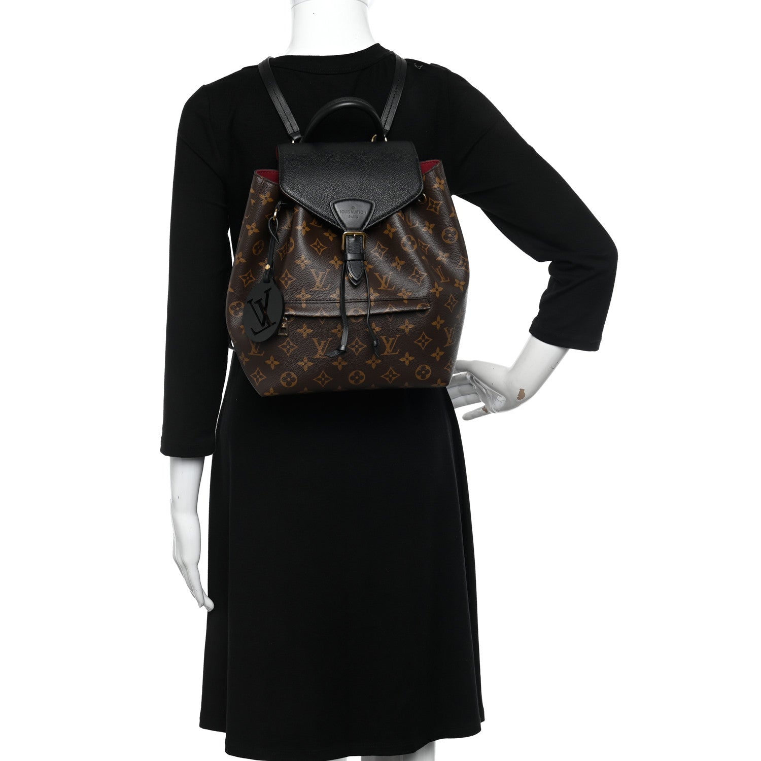 Louis Vuitton Monogram Montsouris PM Black 2 of 9