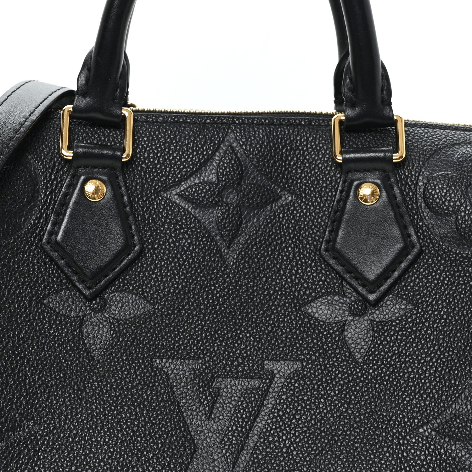 Louis Vuitton Empreinte Monogram Giant Speedy Bandouliere 25 Black 8 of 10