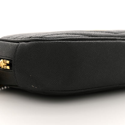 Saint Laurent Grain De Poudre Matelasse Monogram Mini Lou Camera Bag Black 9 of 10