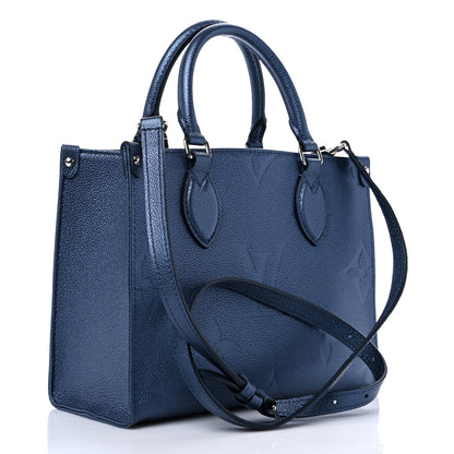 Louis Vuitton Metallic Empreinte Monogram Giant Onthego PM Navy Nacre 3 of 8