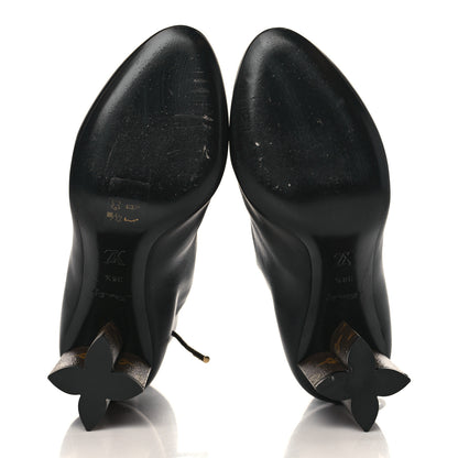 Louis Vuitton Calfskin Monogram Drawstring Ankle Boots 38.5 Black 5 of 9