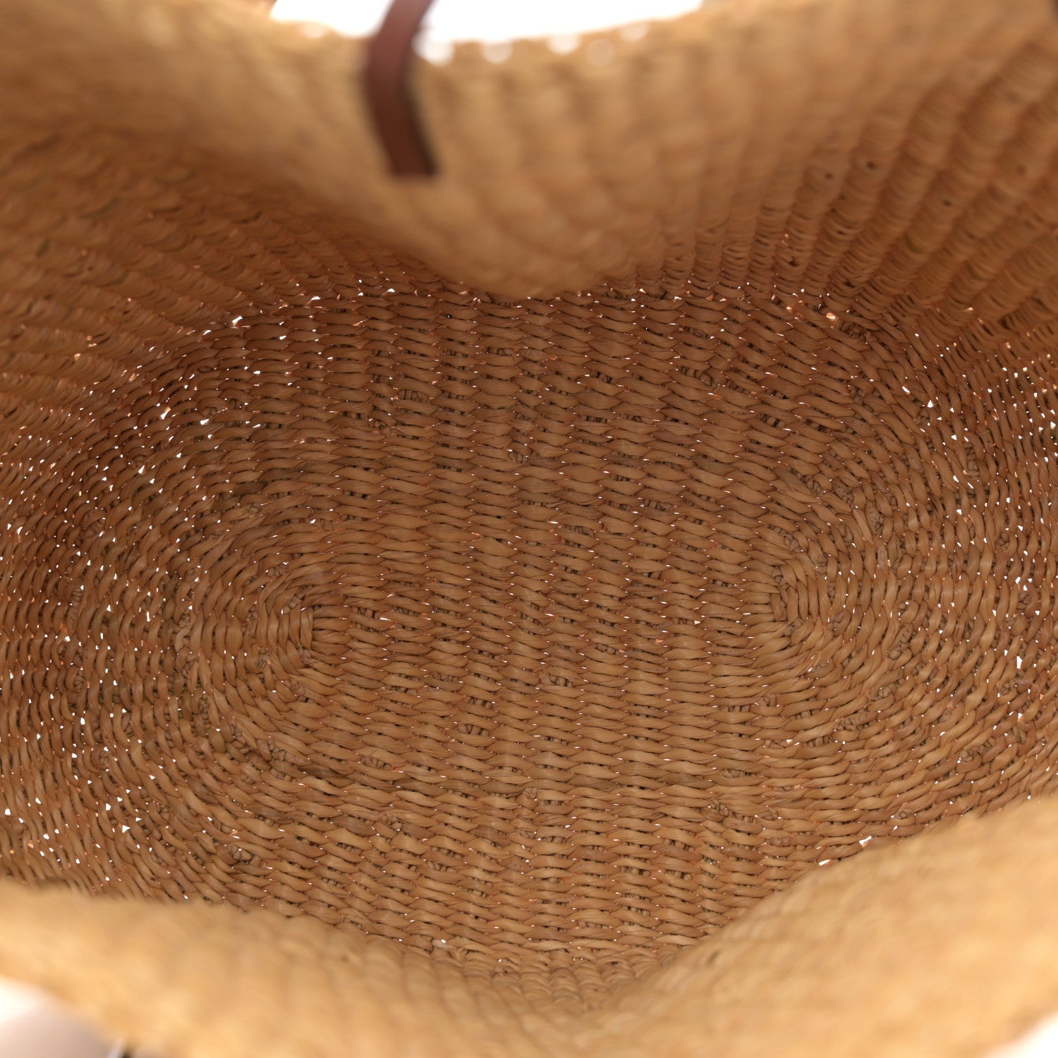 Loewe Calfskin Raffia Paulas Ibiza Small Shell Basket Tote Bag Natural Tan 5 of 9