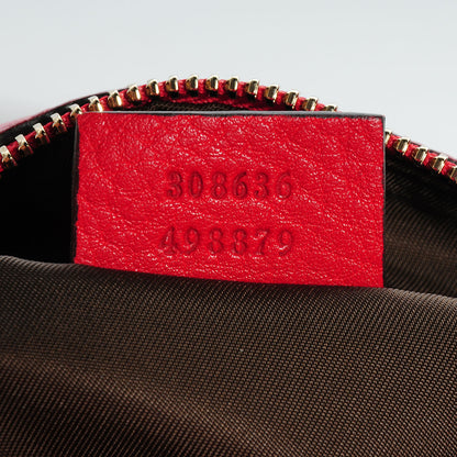 Gucci Pebbled Calfskin Medium Soho Cosmetic Case Red 8 of 9